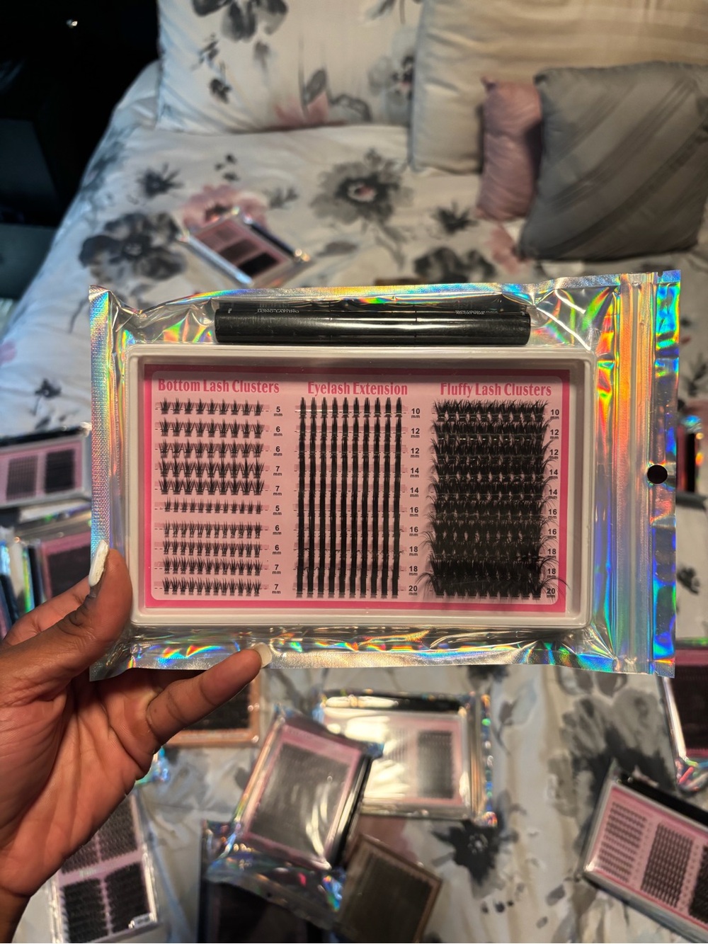 Individual Lash Clusters - Black